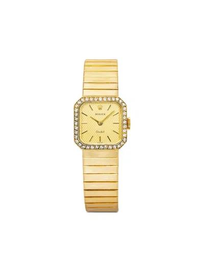 Pre-owned Rolex  Orchd 20mm In Gold