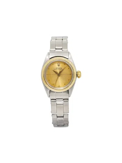 Pre-owned Rolex  Oyster Perpetual 24mm In 金色