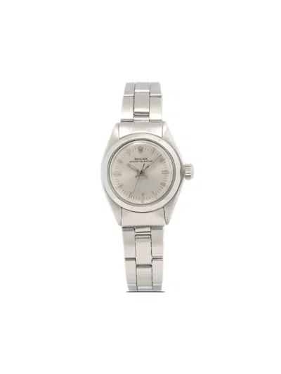 Pre-owned Rolex  Oyster Perpetual 24mm In Silver