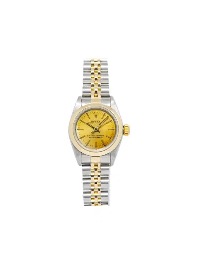Pre-owned Rolex  Oyster Perpetual 24mm In Yellow