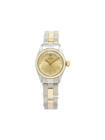Pre-owned Rolex  Oyster Perpetual 25mm In 金色