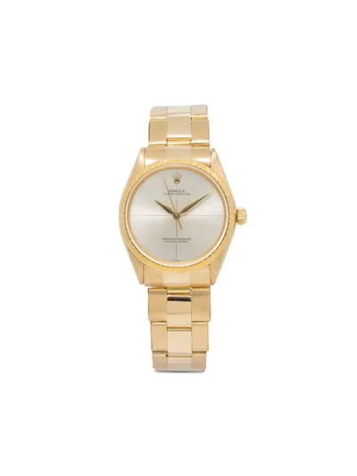 Pre-owned Rolex  Oyster Perpetual 34mm In Gold
