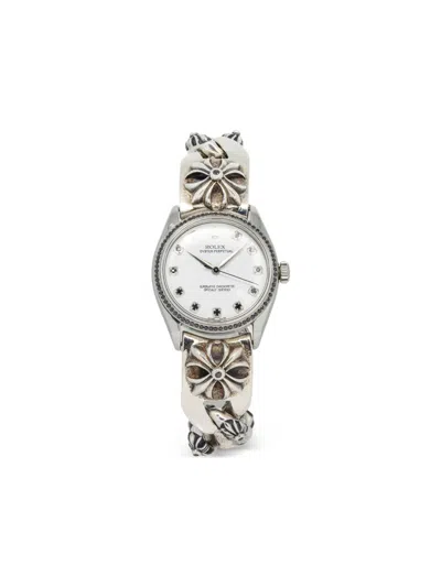 Pre-owned Rolex  Oyster Perpetual 34mm In White