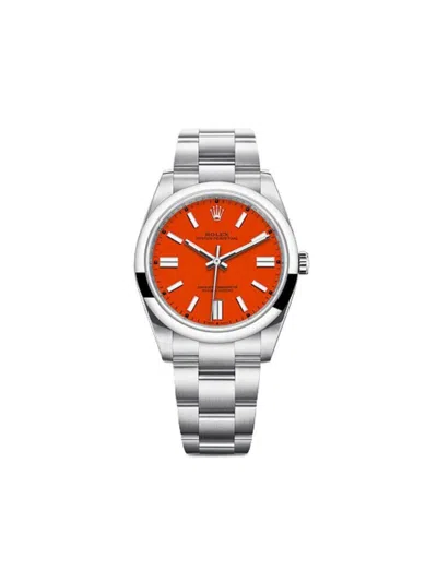 Pre-owned Rolex  Oyster Perpetual 36mm In Red