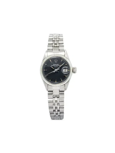 Pre-owned Rolex  Oyster Perpetual Date 25mm In Black