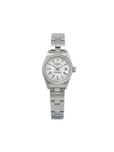 Pre-owned Rolex  Oyster Perpetual Date 26mm In White