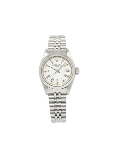 Pre-owned Rolex  Oyster Perpetual Date 26mm In White