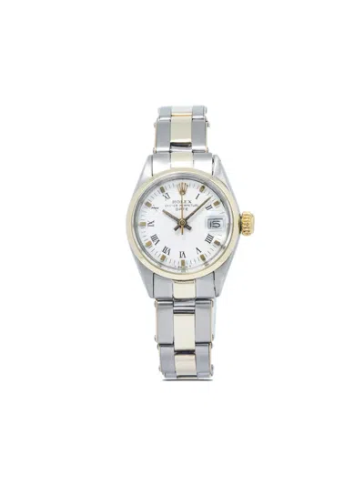 Pre-owned Rolex  Oyster Perpetual Date 26mm In White