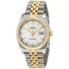 ROLEX PRE-OWNED PRE-OWNED ROLEX OYSTER PERPETUAL DATEJUST 36 AUTOMATIC CHRONOMETER WHITE DIAL MEN'S WATCH 