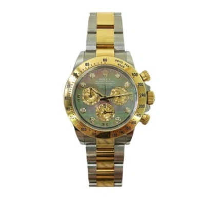Rolex Cosmograph Daytona Chronograph Automatic Chronometer Diamond Men's Watch 116523 Bkmd In Two Tone  / Black / Gold / Gold Tone / Mother Of Pearl / Yellow