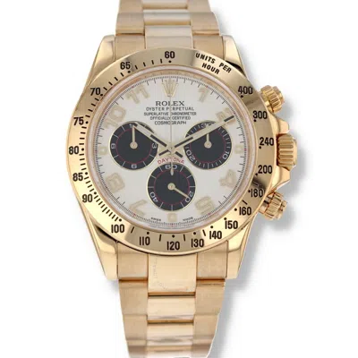 Rolex Cosmograph Daytona Chronograph Automatic Chronometer White Dial Men's Watch 116528 W In Gold