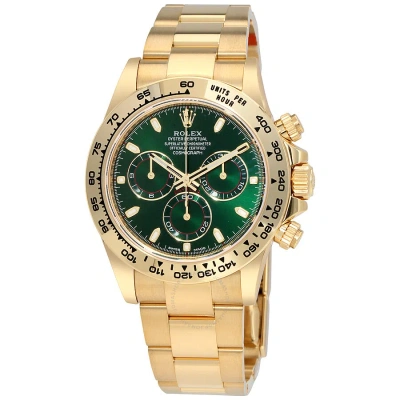 Rolex Cosmograph Daytona Green Dial 18k Yellow Gold Oyster Men's Watch 116508grso In Gold / Gold Tone / Green / Yellow