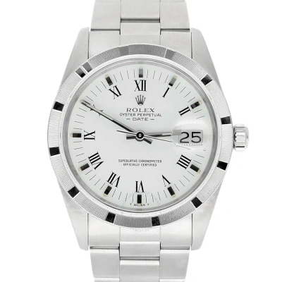 Rolex Date Automatic White Dial Unisex Watch 15010
