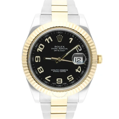 Rolex Datejust Automatic Black Dial Men's Watch 116333 Bkao In Metallic