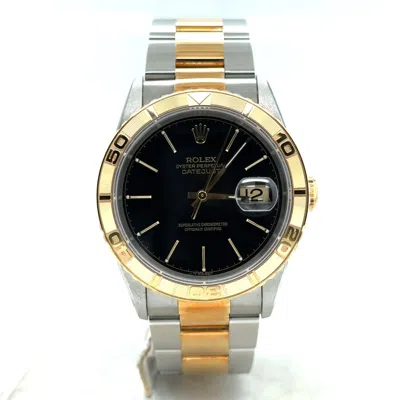 Rolex Datejust Automatic Black Dial Men's Watch 16263 Bkso In Two Tone  / Black / Gold / Gold Tone / Yellow