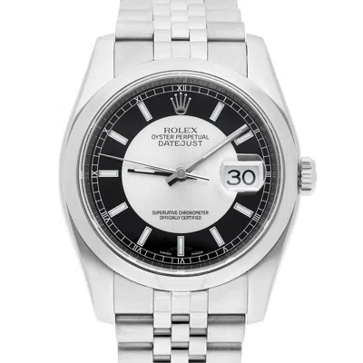 Rolex Datejust Automatic Black Dial Unisex Watch 116234 In Metallic