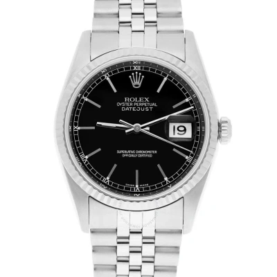 Rolex Datejust Automatic Black Dial Unisex Watch 16234 Bksj