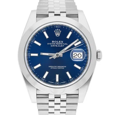 Rolex Datejust Automatic Blue Dial Men's Watch 126300 Blsj In Metallic