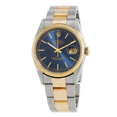 Rolex Datejust 36 Automatic Blue Dial Men's Watch  16233 Blsj In Two Tone  / Blue / Gold / Gold Tone / Yellow