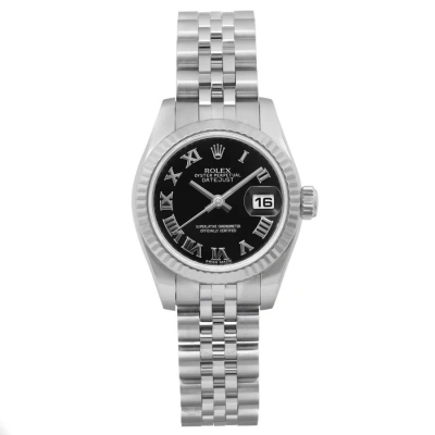 Rolex Datejust Automatic Chronometer Black Dial Ladies Watch 179174 Bkrj In Metallic