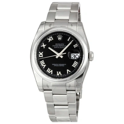 Rolex Datejust Automatic Chronometer Black Dial Men's Watch 116200 Bkro