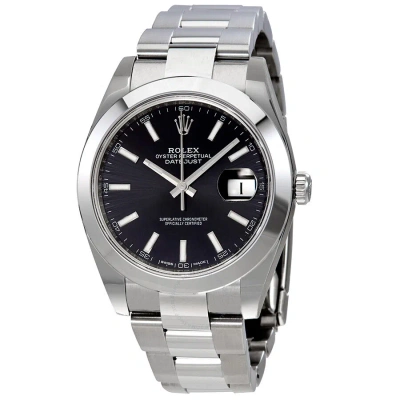 Rolex Datejust Automatic Chronometer Black Dial Men's Watch 126300 Bkso