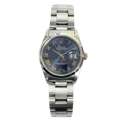 Rolex Datejust Automatic Chronometer Blue Dial Men's Watch 16200 Blro