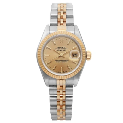 Rolex Datejust Automatic Chronometer Champagne Dial Ladies Watch 69173 Csj In Two Tone  / Champagne / Gold / Gold Tone / Yellow