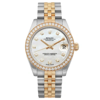 Rolex Datejust Automatic Chronometer Diamond Ladies Watch 178383 Mdj In Metallic