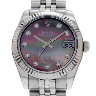 Rolex Datejust Automatic Chronometer Diamond Men's Watch 178274 Bkmdj In Black