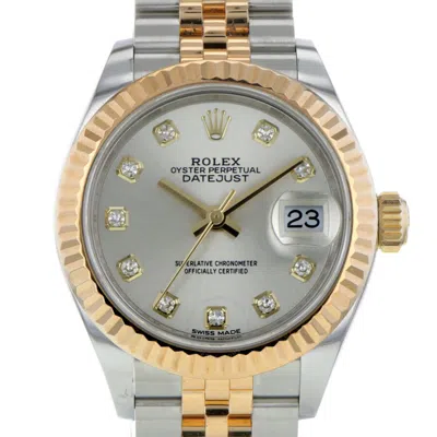 Rolex Datejust Automatic Chronometer Diamond Silver Dial Ladies Watch 279173 Sdj In Gray