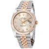 ROLEX ROLEX DATEJUST 36 SILVER DIAL STAINLESS STEEL AND 18K EVEROSE GOLD JUBILEE BRACELET AUTOMATIC MEN'S 