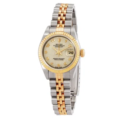 Rolex Datejust Automatic Chronometer Ladies Watch 79173ijaj In Two Tone  / Gold / Gold Tone / Ivory / Yellow