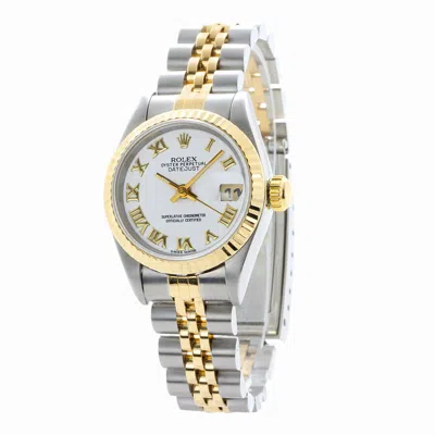 Rolex Datejust Automatic Chronometer White Dial Ladies Watch 69173 Wrj In Metallic