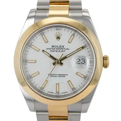 Rolex Datejust Automatic Chronometer White Dial Men's Watch 126303 Wso In Metallic