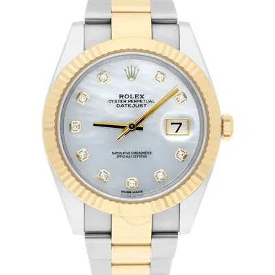 Rolex Datejust Automatic Diamond Men's Watch 126333 Mdo In Two Tone  / Gold / Gold Tone / Mop / Mother Of Pearl / Yellow