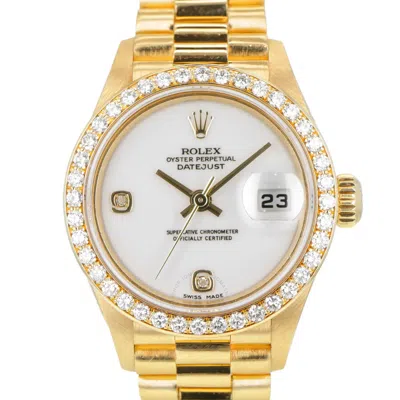 Rolex Datejust Automatic Diamond White Dial Men's Watch 79138 Wap In Gold