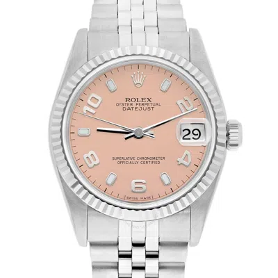 Rolex Datejust Automatic Pink Dial Ladies Watch 68274 In Metallic