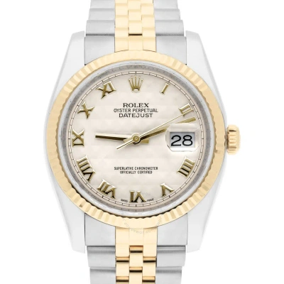 Rolex Datejust Automatic Silver Dial Unisex Watch 116233 In Yellow