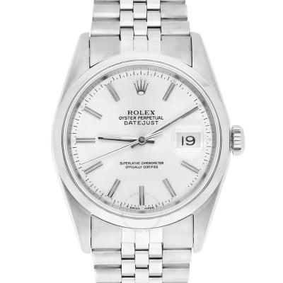Rolex Datejust Automatic Silver Dial Unisex Watch 16200 Ssj In Metallic