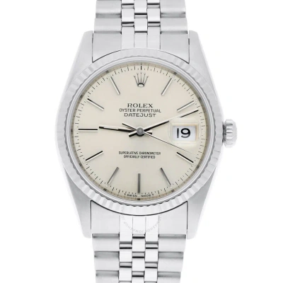 Rolex Datejust Automatic Silver Dial Unisex Watch 16234 Ssj In Gold / Gold Tone / Silver / White