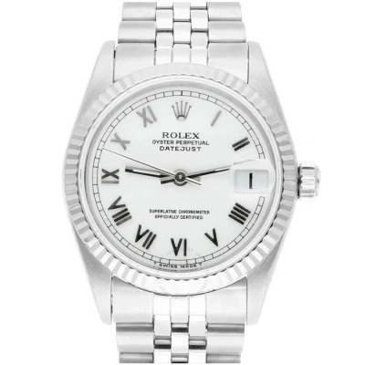 Rolex Datejust Automatic White Dial Ladies Watch 68274 Wrj In Gold / Gold Tone / White