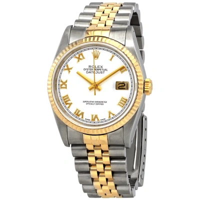Rolex Datejust Automatic White Dial Men's Watch 16233wrj In Neutral
