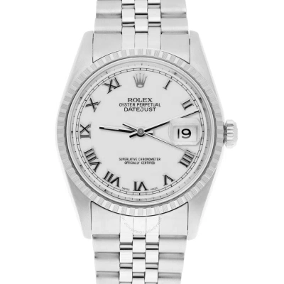 Rolex Datejust Automatic White Dial Unisex Watch 16220 Wrj In Metallic