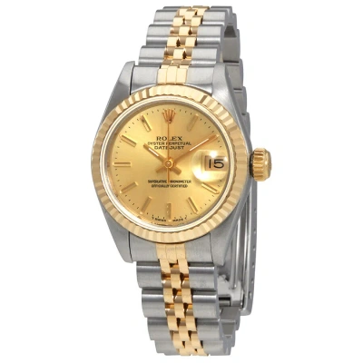 Rolex Datejust Champagne Dial Jubilee Bracelet 26mm Ladies Watch 69173csj In Two Tone  / Champagne / Gold / Gold Tone / Yellow