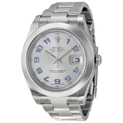 Rolex Datejust Ii Rhodium Dial Men's Watch 116300rblao In Metallic