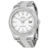 ROLEX PRE-OWNED ROLEX DATEJUST II AUTOMATIC WHITE DIAL STAINLESS STEEL OYSTER BRACELET MEN'S WATCH 116334W