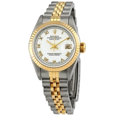 Rolex Datejust White Dial Jubilee Bracelet Ladies Watch 69173wrj 26 Mm In Two Tone  / Gold / Gold Tone / White / Yellow