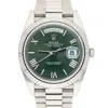 ROLEX PRE-OWNED ROLEX DAY DATE AUTOMATIC CHRONOMETER GREEN DIAL MEN'S WATCH 228239 GNSRP