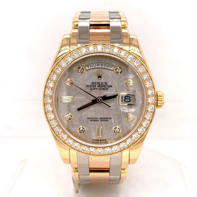 Rolex Day Date Automatic Diamond Men's Watch 18948 Mtdpm In Gold